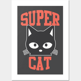 Supper Cat Funny cat Kitty Posters and Art